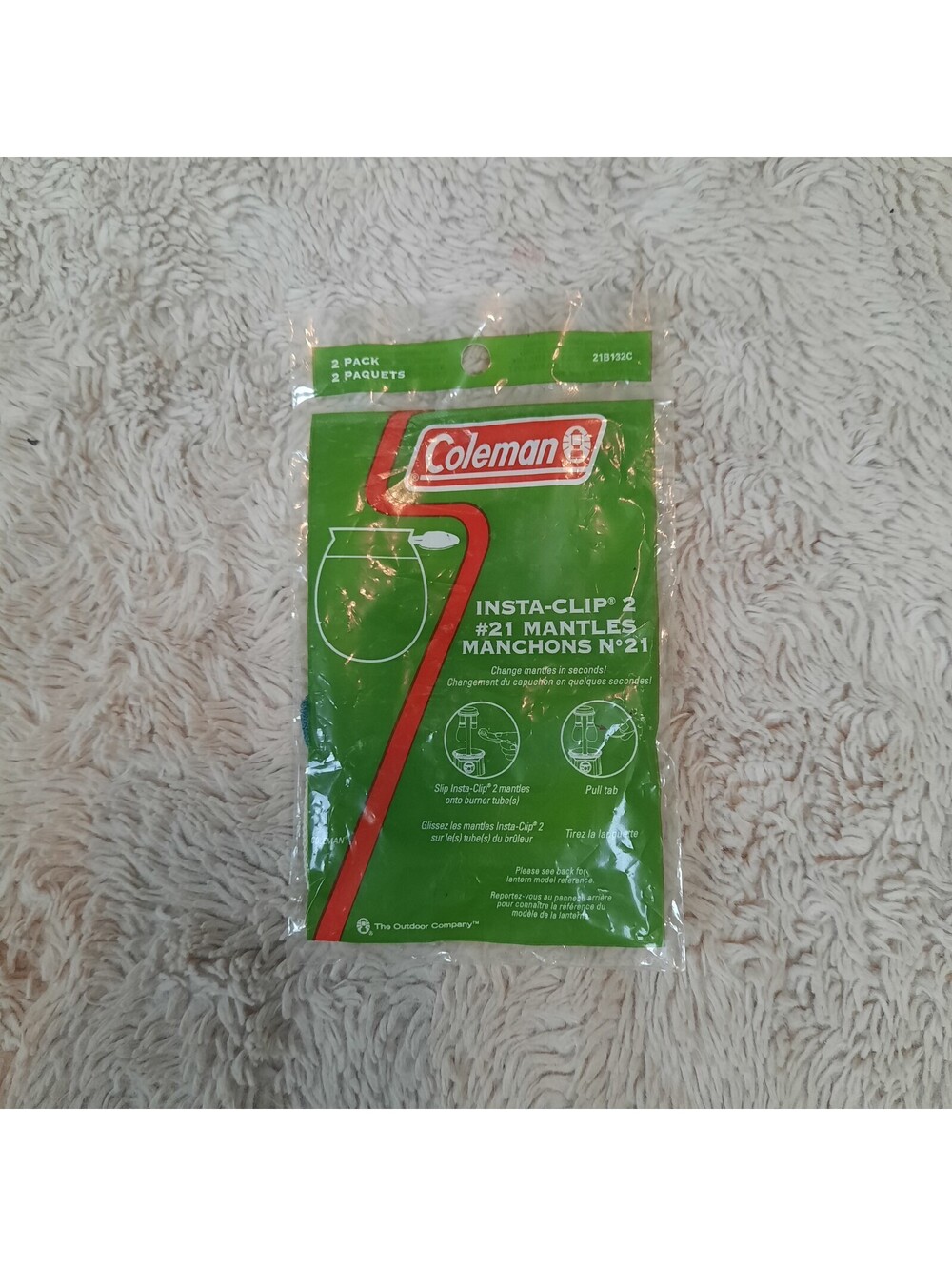 Coleman Insta-Clip  #21 Mantles 2 Pack Lantern 21A122 NIP New in Package Sealed